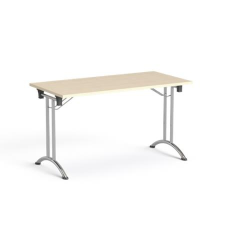 MAYAH Összecsukható tárgyalóasztal, behajtható fémlábakkal, 130x65 cm, MAYAH "Freedom SV-93", juhar íróasztal