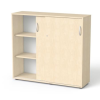 MAYAH Szekrény, 3 rendező magas, tolóajtós, polcos, MAYAH "Freedom SV-13", juhar