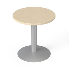 MAYAH Tárgyalóasztal, kör, szürke fémlábbal, O 60 cm, MAYAH "Freedom SV-57", juhar íróasztal