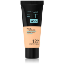 Maybelline Fit Me! Matte+Poreless pórusösszehúzó és mattító alapozó normál és olajos bőrre árnyalat 122 Creamy Beige 30 ml smink alapozó