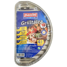Mazzini Grilltálca, 19x32 cm, félkör alakú, 4 db, MAZZINI &quot;Premium&quot; papírárú, csomagoló és tárolóeszköz