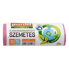 Mazzini Szemeteszsák újrahasznosított MAZZINI 30L 15 db/tekercs tisztító- és takarítószer, higiénia