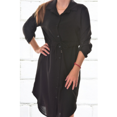 MB Collection női ruha/overál - Hosszított fazonú, végig gombos, derékban megkötős, vékony anyagú ingruha M25-1-ZX250226-14/T007