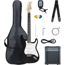 McGrey Rockit Gitár St-Complete fekete gitár és basszusgitár