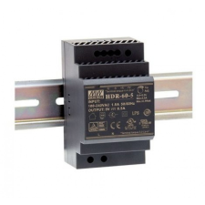  Mean Well HDR-60-24 Tápegység kaputáblákhoz és lakáskészükékekhez, kimenet: 24 VDC/2,5 A kaputelefon