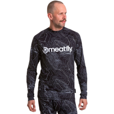 MEATFLY Avery férfi thermo póló fekete-fehér