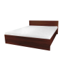 Meble Stolarz Pietro II NEW Kétszemélyes ágykeret 140x200, ágyráccsal, Adormo Smart 15 cm matraccal, wenge