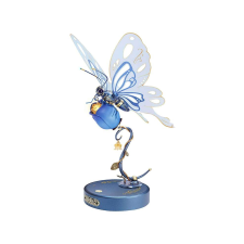 Mechanikus 3D puzzle, Blue Flyer, ROKR, fém és műanyag, 79 részes puzzle, kirakós