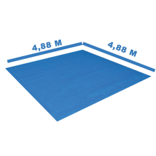 MEDENCE ALÁTÉTFÓLIA - NÉGYZET ALAKÚ FLOWCLEAR PVC ALJTAKARÓ - 488cm X 488cm medence kiegészítő