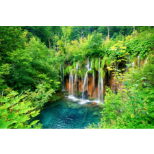  Média Cascada 56 Vízesés a zöld erdőben tapéta, 270 x 200 cm tapéta, díszléc és más dekoráció