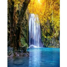  MÉDIA Fotótapéta, Vízesés az őszi erdőben 47, 135 x 225 cm tapéta, díszléc és más dekoráció