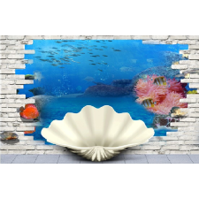  MÉDIA Matrica, 135 x 225 cm, Kagyló és óceán tapéta, díszléc és más dekoráció