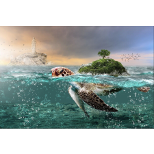 MÉDIA matrica, Tenger és teknős, 220 x 135 cm tapéta, díszléc és más dekoráció