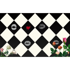  Media Nyomtatott tapéta, sakk és csók, 270 x 200 cm tapéta, díszléc és más dekoráció