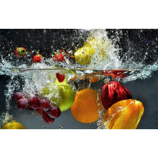  MÉDIA öntapadó és mosható fali tapéta, gyümölcsök vízben, 220 x 135 cm tapéta, díszléc és más dekoráció