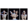  Media "Portré 123" vászonfestmény, 3 részes, 140 x 60 cm