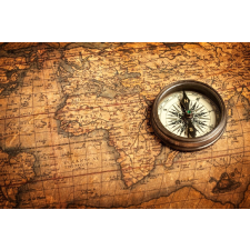  Media Tapéta, Térkép iránytűvel, 270 x 200 cm tapéta, díszléc és más dekoráció