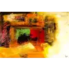  Média vászonfestmény, absztrakt modern, 105 x 70 cm