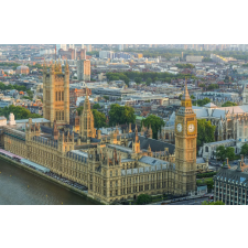  MÉDIA Vászonkép, 105 x 70 cm, London reggel grafika, keretezett kép