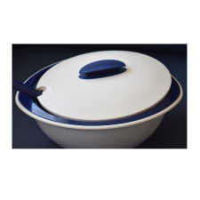 Mediterrán tál 2,1 liter kanál nélkül Sötétkék-fehér - Tupperware papírárú, csomagoló és tárolóeszköz