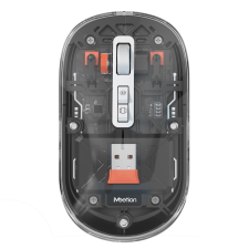 Meetion BTM005 Bluetooth + RF Wireless Egér - Átlátszó fekete (BTM005BLACK) egér