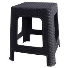 MEGA PLAST Puff I kerti polirattan, antracit 36 x 33 x 33cm kerti bútor