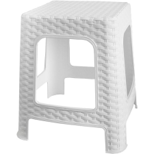 MEGAPLAST MEGA PLAST puff I 36x33x33 cm, polyrattan, fehér kerti bútor