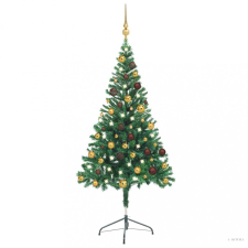  Megvilágított műkarácsonyfa 380 ággal gömb szettel 150 cm műfenyő