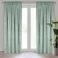  Melanie bársony sötétítő függöny Világos menta 140x270 cm lakástextília