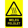  Meleg felület! - műanyag, 160*240