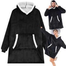 Meleg oversized takaró pulóver fekete lakástextília