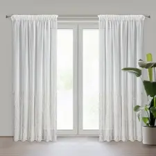  Melia fényáteresztő függöny Fehér 140x270 cm lakástextília