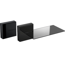 Meliconi Ghost Cubes Shelf, fekete tv állvány és fali konzol