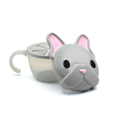 Melii , Bulldog, utazáshoz alkalmas tetővel uzsonnás doboz