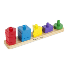  Melissa &amp;amp; Doug Fa készségfejlesztő játék, Formarendező Toronyépítő készségfejlesztő