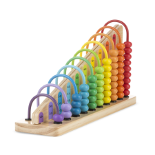 Melissa & Doug , fa készségfejlesztő játék, íves abakusz kreatív és készségfejlesztő