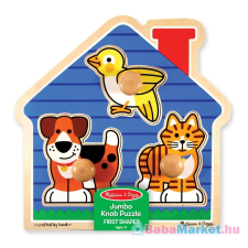 Melissa &amp; Doug - Fa Készségfejlesztő Játék, Puzzle Fogantyúval, Kis Kedvencek kreatív és készségfejlesztő