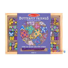 Melissa & Doug Kreatív játék Fa gyöngy szett pillangók kreatív és készségfejlesztő