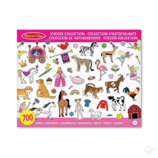 Melissa &amp; Doug , kreatív játék, matricagyűjtő füzet 500 matricával, hercegnők, tea parti, állatok kreatív és készségfejlesztő