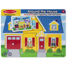 Melissa & Doug A ház körül fa puzzle hanggal kreatív és készségfejlesztő