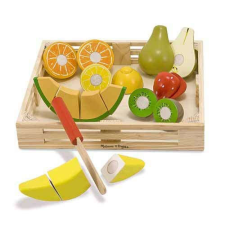 Melissa & Doug Fa gyümölcs készlet vágáshoz konyhakészlet