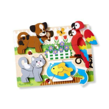 Melissa & Doug Fa kirakós játék nagy darabokkal Barátaim puzzle, kirakós