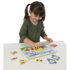 Melissa & Doug hangos puzzle, a ház körül puzzle, kirakós