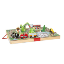Melissa & Doug Hordozható vonatos játékkészlet kisvasút