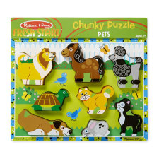 Melissa & Doug készségfejlesztõ játék, könnyen megfogható puzzle, kis kedvencek puzzle, kirakós