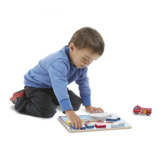 Melissa & Doug Melissa & Doug Készségfejlesztő játék, Könnyen megfogható puzzle, járművek puzzle, kirakós