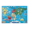 Melissa & Doug Világtérkép puzzle 33 db-os Világtérkép padló puzzle Melissa &amp; Doug Kreatív játék 60x90 cm