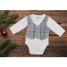 Mellényes hosszú ujjú baba body kombidressz, body