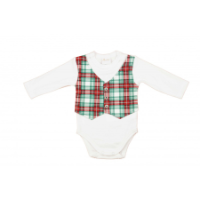 Mellényes hosszú ujjú baba body kombidressz, body