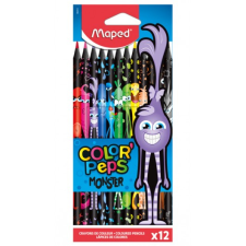 Melsvit D.O.O. Maped színes ceruza 12db, color peps, háromszögletű, Monster, szörnymintás színes ceruza